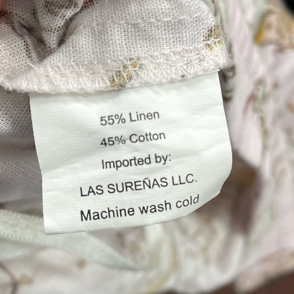 Las Surenas Amor Collection Linen Blend Pants Coastal 18 - Picture 8 of 8